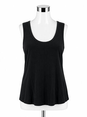 T.la Anthropologie Women's Black Sleeveless Scoop Neck Tank Top Size Medium